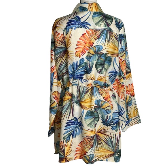 Chico's Tropical Print Duster Jacket Size 3/US 16-18 - Picture 2 of 7